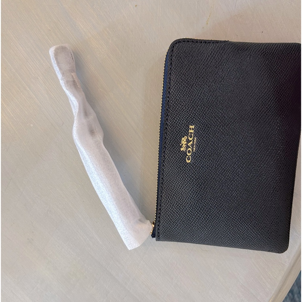 Coach black wristlet. New with tags